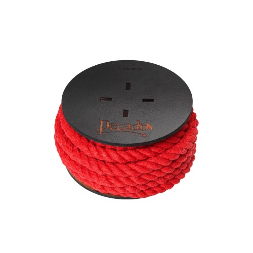Красная веревка для шибари на катушке - 5 м.