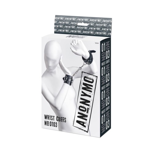 Черные наручники Anonymo на сцепке