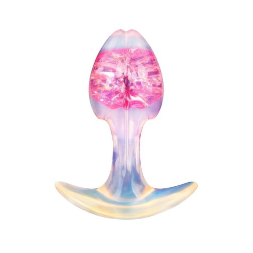 Розоватая анальная пробка - 8,2 см.