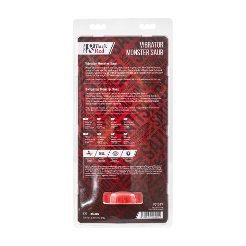 Силиконовый вибратор Monster Saur - 20 см.