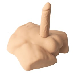 Телесный мужской полуторс с фаллоимитатором SILEXD Apollo S 7 