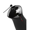 Телесный мастурбатор-вагина в черной колбе с вибрацией Fuck-O-Matic Pro XL
