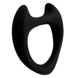 Черное эрекционное кольцо с рожками Wooomy Toro M