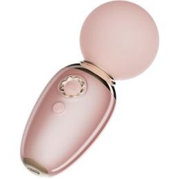 Нежно-розовый мини-вибратор с функцией нагрева Ava