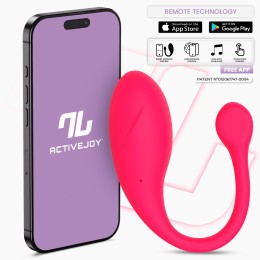 Ярко-розовое интерактивное виброяйцо Bulby