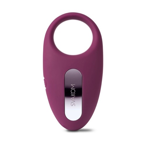 Фиолетовое эрекционное кольцо Winni с вибрацией и пультом ДУ