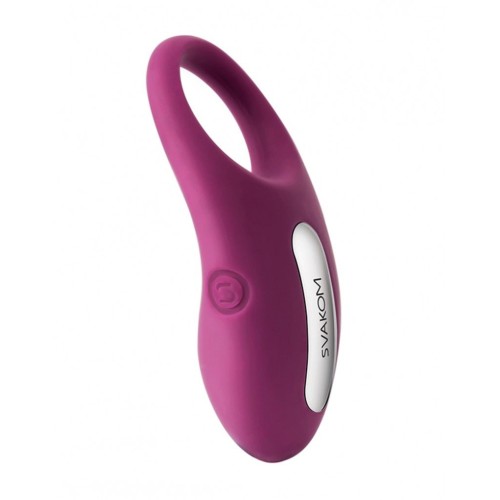 Фиолетовое эрекционное кольцо Winni с вибрацией и пультом ДУ