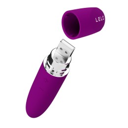 Лиловый вибратор для клитора Lelo Mia 3 - 11 см.