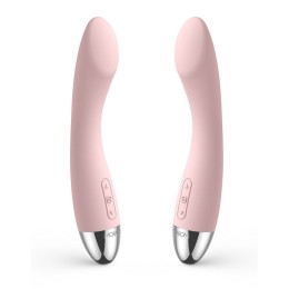 Нежно-розовый изогнутый вибратор Amy - 17 см.