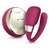 Ярко-розовый вибромассажер для пар Tiani 3 Cerise с ДУ