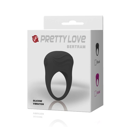 Черное вибрирующее эрекционное кольцо Bertram