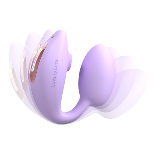 Сиреневый U-образный стимулятор клитора и точки G с пультом ДУ Wonderlover
