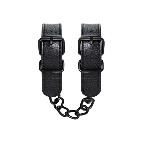 Узкие черные наручники на сцепке