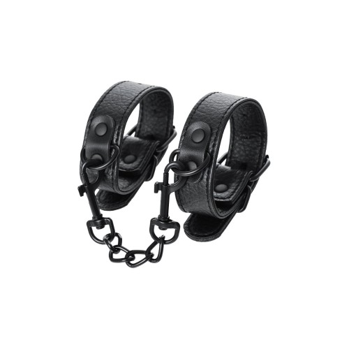 Узкие черные наручники на сцепке