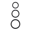 Набор из трех черных эрекционных колец Silicone 3-Ring Stamina Set