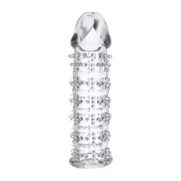 Гелевая прозрачная насадка с шипами - 12 см.