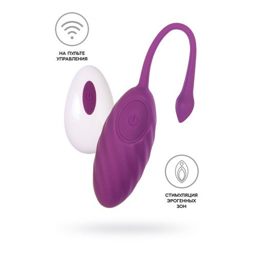 Фиолетовое силиконовое виброяйцо Purr
