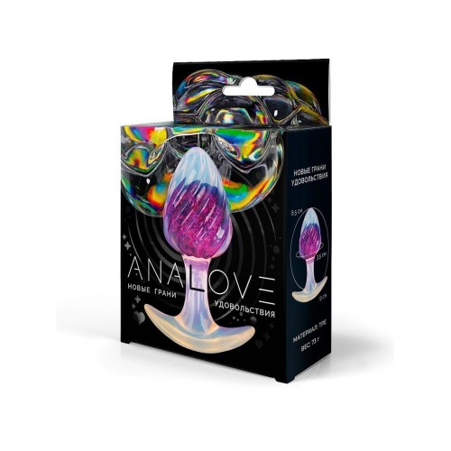 Лиловая анальная пробка - 9 см.