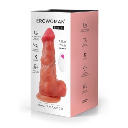 Телесный вибратор-реалистик с пультом ДУ - 25 см.