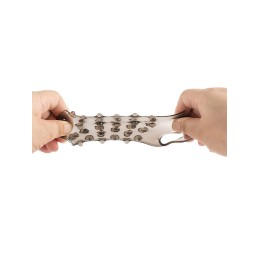 Дымчатая насадка на пенис с выпуклостями - 11 см.