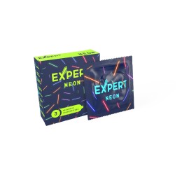 Светящиеся в темноте презервативы Expert Neon - 3 шт.