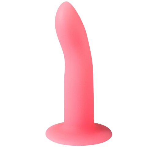 Розовый, светящийся в темноте стимулятор Light Keeper - 13,3 см.