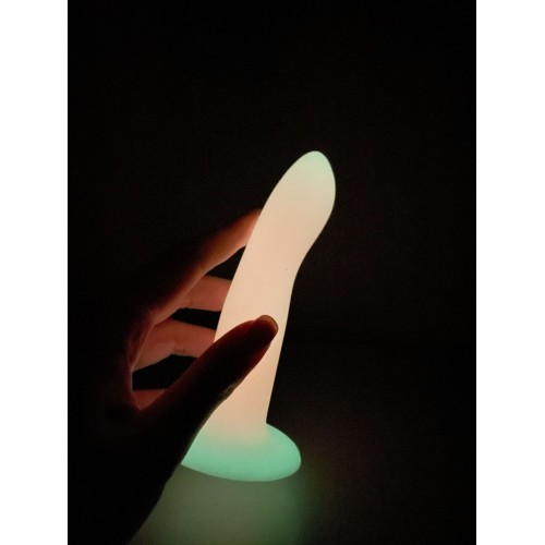 Розовый, светящийся в темноте стимулятор Light Keeper - 13,3 см.