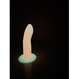 Розовый, светящийся в темноте стимулятор Light Keeper - 13,3 см.