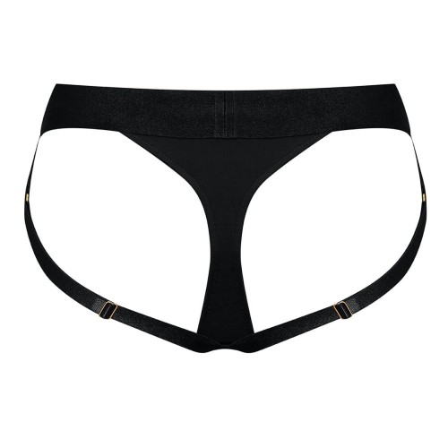 Черные трусики для насадок Heroine Lingerie Harness - size M