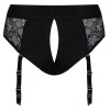 Черные трусики для насадок Diva Lingerie Harness - size L