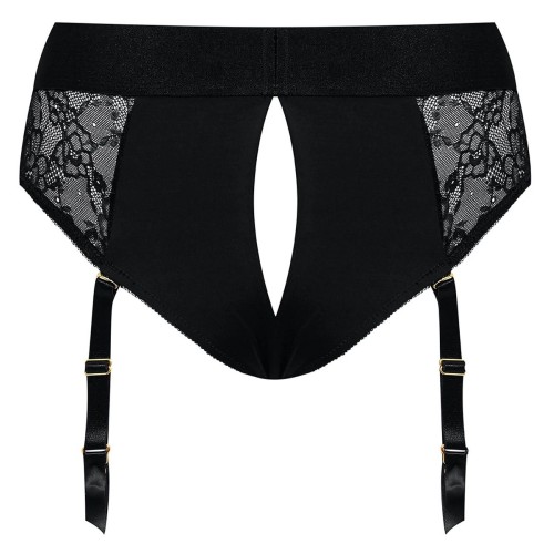Черные трусики для насадок Diva Lingerie Harness - size L