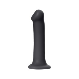 Черный фаллос на присоске Silicone Bendable Dildo XL - 20 см.