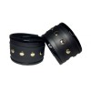 Черные наручники из эко-кожи