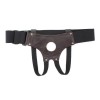 Коричневые кожаные трусики-джоки для насадок