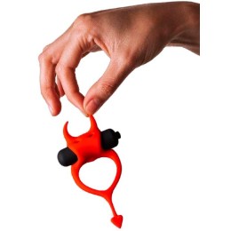 Красное эрекционное кольцо в форме дьяволенка DEVOL COCKRING 