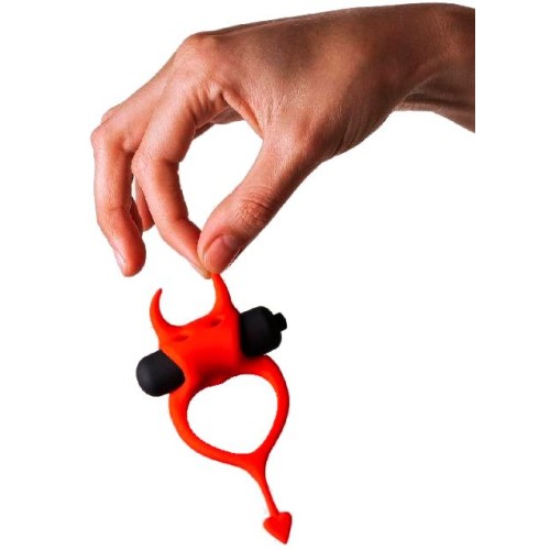Красное эрекционное кольцо в форме дьяволенка DEVOL COCKRING 
