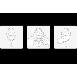 Красное эрекционное кольцо в форме дьяволенка DEVOL COCKRING 