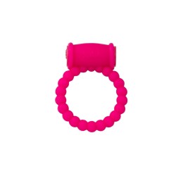 Розовое виброкольцо на пенис A-toys из силикона