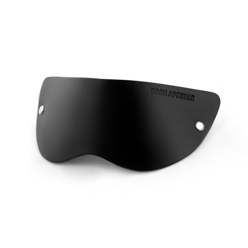 Черная плотная кожаная маска на глаза