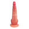 Телесный реалистичный фаллоимитатор с присоской - 30 см.