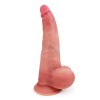 Телесный реалистичный фаллоимитатор с присоской - 30 см.