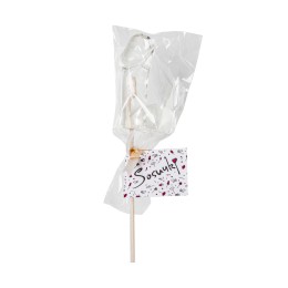 Прозрачный леденец в форме фаллоса со вкусом пина колада - 80 гр.