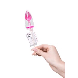 Розовый леденец  в форме анальной втулки со вкусом айриш крим - 29 гр.