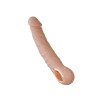 Телесный перезаряжаемый реалистичный вибратор Relax - 22 см.