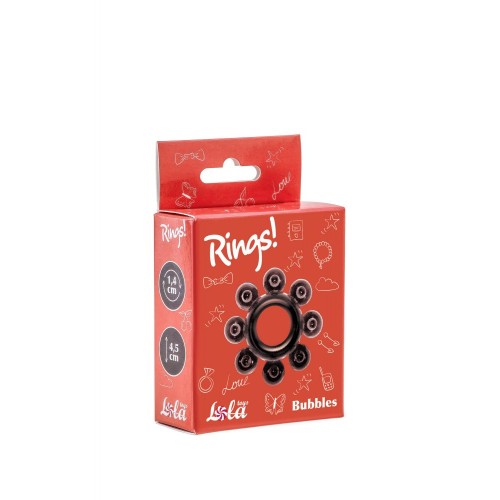 Чёрное эрекционное кольцо Rings Bubbles
