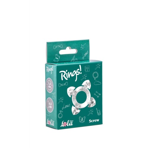 Прозрачное эрекционное кольцо Rings Screw