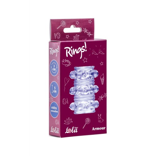 Фиолетовая насадка на пенис Rings Armour