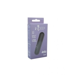 Черная перезаряжаемая вибропуля Clio - 7,6 см.