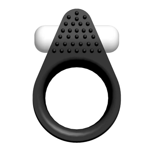 Чёрное эрекционное кольцо Silicone Stimu-Ring