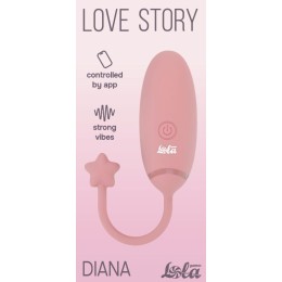 Нежно-розовое виброяйцо с управлением через приложение Diana